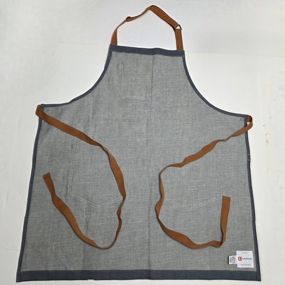 Hedley & Bennett NWOT Essential Apron Denim Blue Chef Barista Kitchen NEVER USED - Picture 4 of 5